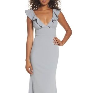 Lulu’s | Blue Ruffle Mermaid Gown